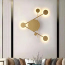 Axyaa Black Metal Wall Lamps Moon Decorative LED Lights for Living Room