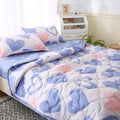 Axyaa Quilted Summer Quilt Set: Soft, Breathable, Washable Double Blanket with Pillowcase