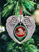 Axyaa Angel Wing Photo Holder Ornament for Christmas Tree