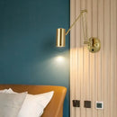 Axyaa Swing Arm LED Wall Lamp Aplique De Pared for Bedside Lighting