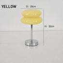 Stained Glass Desk Lamp for Children's Bedroom with Egg Tart Design - Axyaa Brand