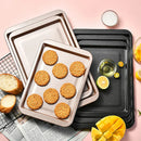 Axyaa Carbon Steel Non-Stick Rectangle Baking Pan for Biscuit Pie Pizza Roast