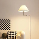 Axyaa Swing Arm Fabric Floor Lamp LED Nordic Minimalist for Home Interior