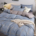 Axyaa Daisy Print Bedding Set: Queen/King Duvet Cover, Flat Sheets - Cozy & Durable