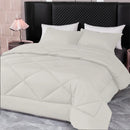 Axyaa Comforter Set, Beige Blanket, Grey Quilt 229*229cm Twin King