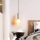 Axyaa Travertine Stone LED Pendant Light for Bedroom Living Dining Room