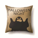 Axyaa Halloween Pumpkin Ghost Print Pillow Cover 45X45CM