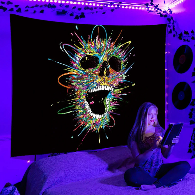 Axyaa Psychedelic Space Tapestry Wall Hanging for Bedroom and Dorm Decor