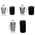Axyaa Stainless Steel Travel Cups Set - Portable Camping Mugs & Wine Glasses