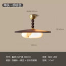 Axyaa Walnut Pendant Light: Vintage Style Glass LED Lamp for Home and Office