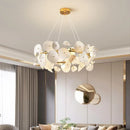 Axyaa Luxury Lotus Leaf Chandelier: Elegant Lighting for Home, Hotel, and Dining Area