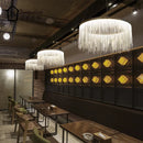 Axyaa LED Tassel Pendant Chandelier: Modern Luxury Chain Lamp for Hotel Lobby & Living Room
