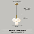 Axyaa Nordic Glass Pendant Light - Modern Gold Black Hanging Lamp for Home Interiors