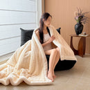 Axyaa Double Layer Fleece Blanket for Sofa or Bed Queen – Thick & Warm
