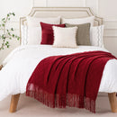 Axyaa Plaid Knit Throw Blanket Green – Soft Woven Sofa Bedspread Summer Decor
