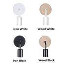 Axyaa Nordic Wood Iron Wall Lamp for Home Decor - E27 110-220V