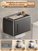 Axyaa Toilet Tissue Box: Wall Mounted Bathroom Paper Storage Rack