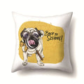 Axyaa Funny Dogs Polyester Cushion Cover for Living Room Sofa 45x45cm
