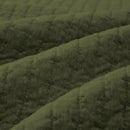 Axyaa Heather Dark Green Cotton Blend Queen Quilt Set