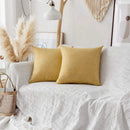 Axyaa Yellow Linen Cushion Cover for Home Sofa Car Bedroom Decoration