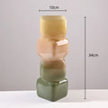 Axyaa Gradient Color Glass Vase Flower Pot Hydroponics Terrarium Home Decoration