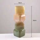 Axyaa Gradient Color Glass Vase Flower Pot Hydroponics Terrarium Home Decoration