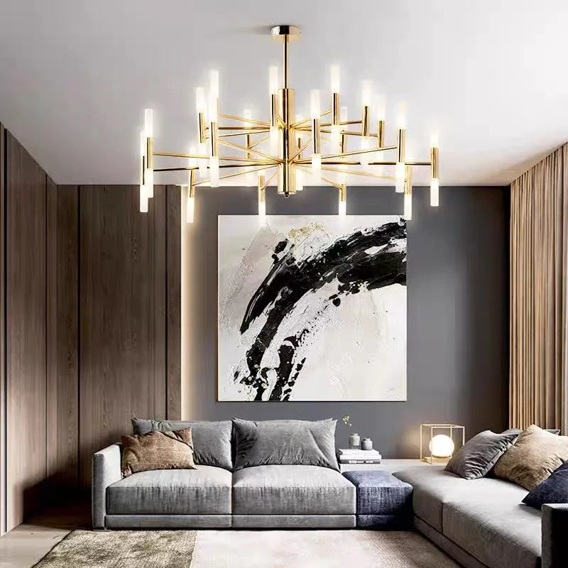 Nordic Style Chandelier by Axyaa - Modern Industrial Pendant Lighting for Living and Dining Rooms