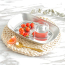 Axyaa Silver Stainless Steel Tray Set for Food Storage and Service