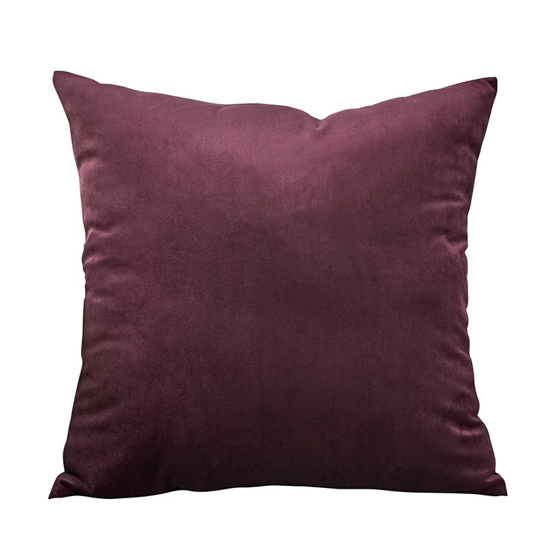Axyaa Blue Velvet Cushion Cover 45x45cm - Nordic Decor for Living Room Sofa