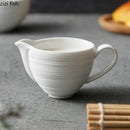 Axyaa Ceramic Tableware Set: Gravy Boat, Sauce Pot, Milk Jug, Milk Can, White Cup, Porcelain Seasoning Tools