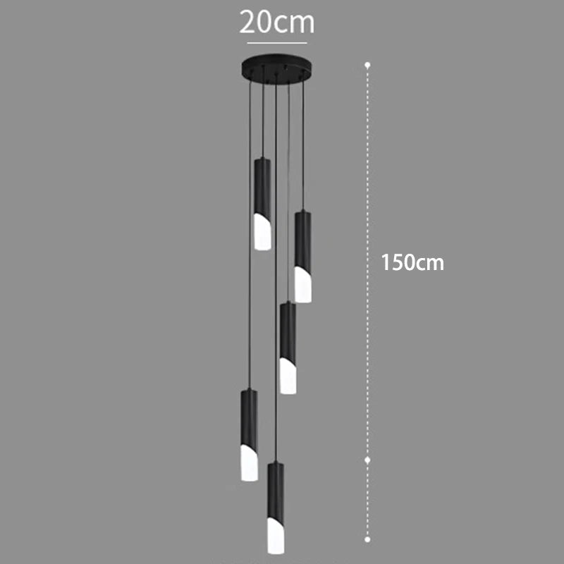 Axyaa Staircase Chandeliers LED Pendant Light for Modern Home Decor