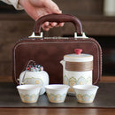Axyaa Portable Travel Tea Set | Outdoor Kung Fu Tea Set for Quick Guest Cup