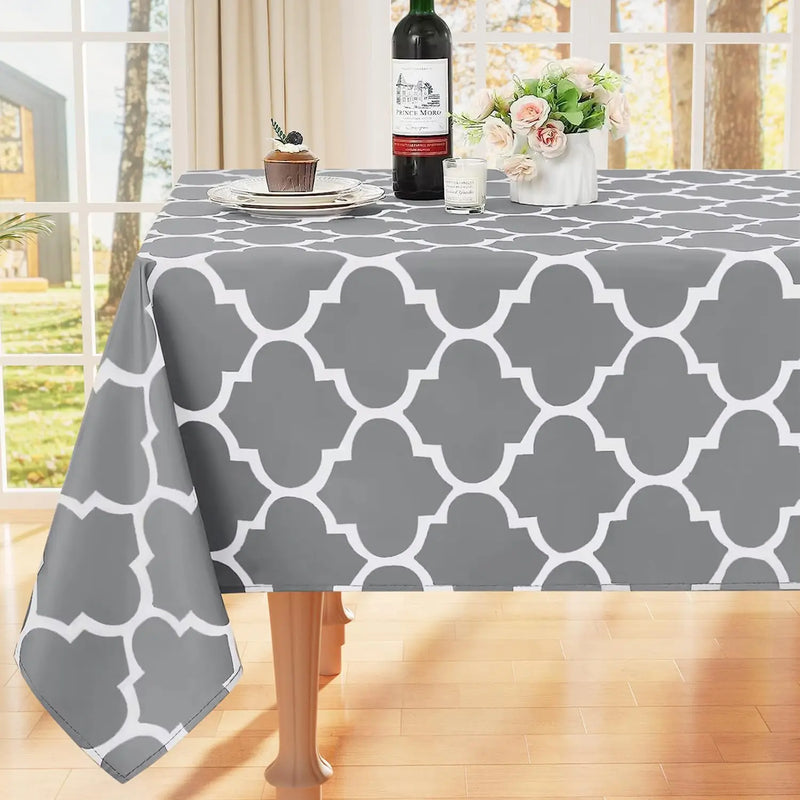 Axyaa Stain-Proof Washable Rectangle Tablecloth for Dining Room & Kitchen