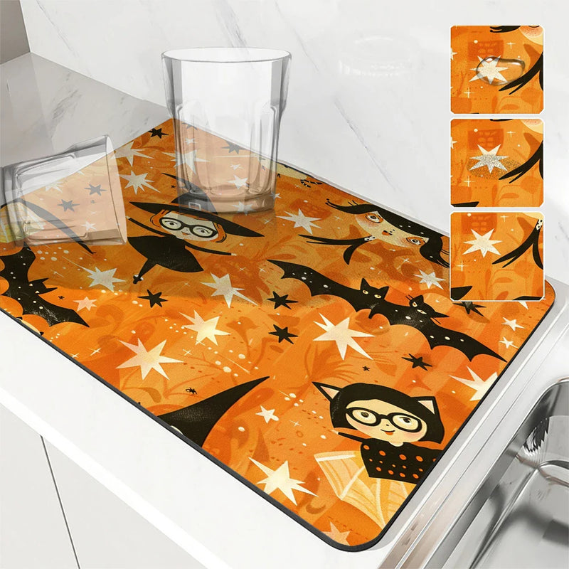 Axyaa Halloween Absorbent Drain Mat