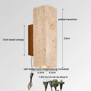 Axyaa Industrial Vintage LED Wall Lamp Yellow Travertine Stone Staircase Lighting