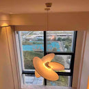 Cream Silk Pendant Light by Axyaa - Wabi Sabi Style for Living Room & Bedroom