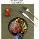 Axyaa PVC Woven Placemats - Non-Slip, Heatproof, Washable Dining Table Mats