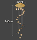 Axyaa LED Pendant Chandeliers: Modern Lighting for Living Room and Staircase