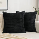 Axyaa Green Corduroy Throw Pillow Covers Set 20x20Inch for Couch Sofa Bed