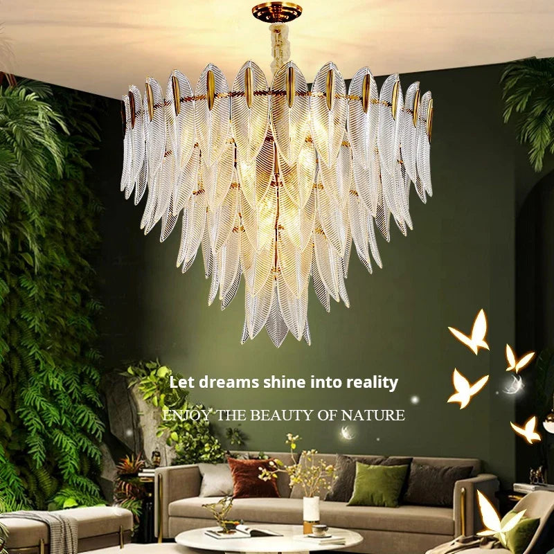 Axyaa Crystal Chandelier: French Deluxe Restaurant Light for Luxury Living Space