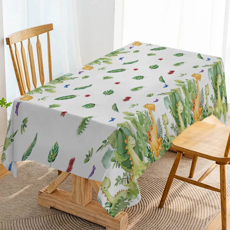 Axyaa Tropical Plant Dinosaur Table Runner for Rustic Dining Decor