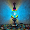 Axyaa Turkish Mosaic Table Lamp Vintage Art Deco Glass Bed Night Light