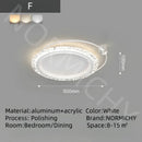 Axyaa Gold Acrylic LED Round Ceiling Lamp - Modern Minimalist Nordic Chandelier