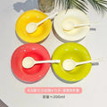 Axyaa Wave Shaped Salad Bowl Saucer, Cream Color, Dishwasher Safe