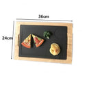 Axya Slate Stone Steak Tray Board: Western Cuisine Plate for Kitchen & Restaurant