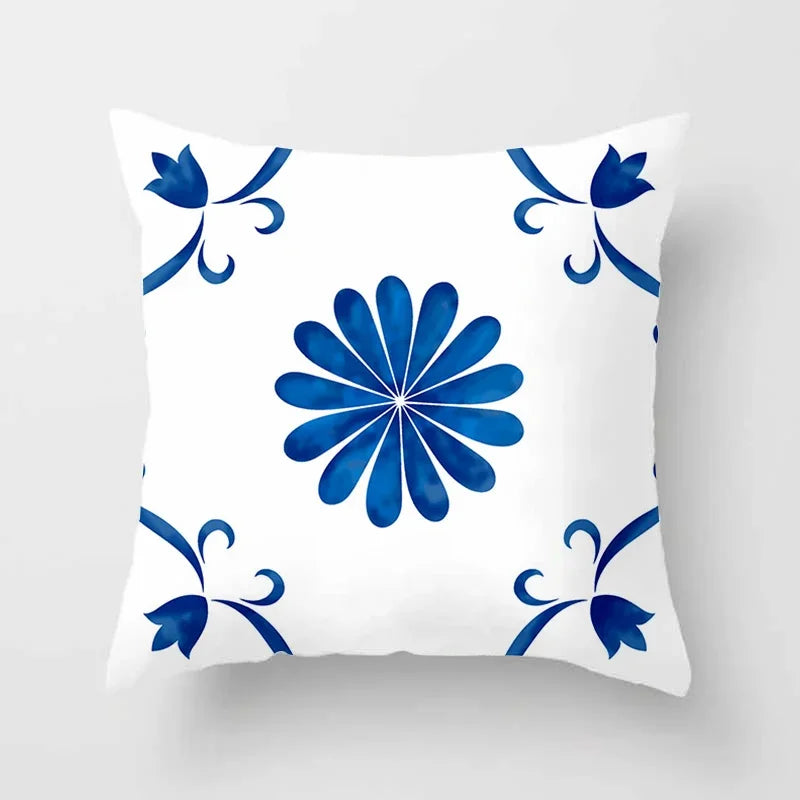 Axyaa Blue Mandala Pattern Pillow Case 45*45cm