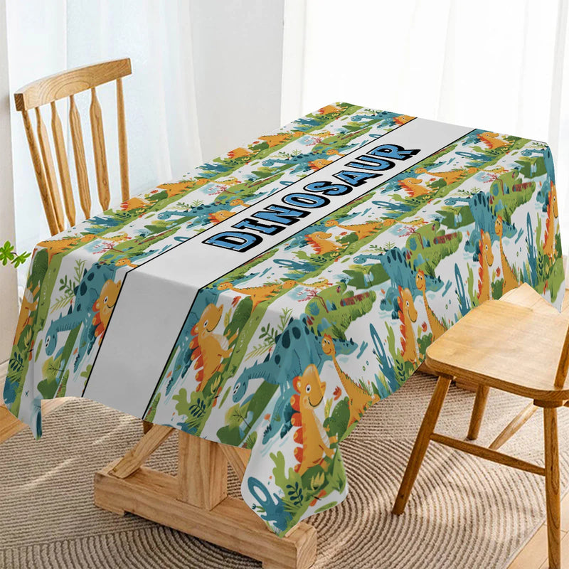 Axyaa Tropical Plant Dinosaur Table Runner for Rustic Dining Decor