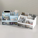 Axyaa Desktop Drawer Organizer Clear Student Desk Stationery Storage Cabinet
