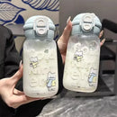 Axyaa Kawaii Matcha Coffee Tumbler 500ml - BPA-Free Cute Straw Cup for Kids & Women
