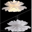 Axyaa White Acrylic LED Chandelier for Modern Nordic Bedroom and Living Room